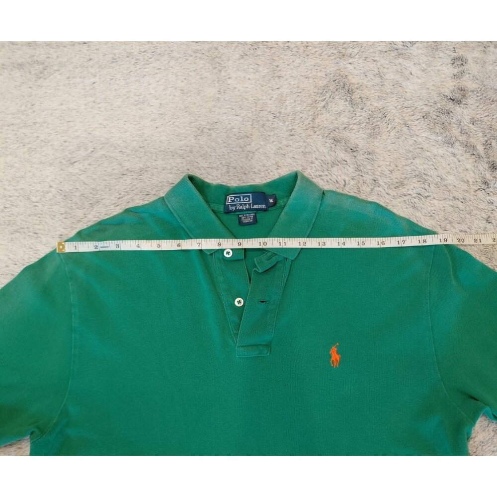 Polo Ralph Lauren Short Sleeve Polo Shirt Men's Med Green Performance Pullover - Picture 7 of 10
